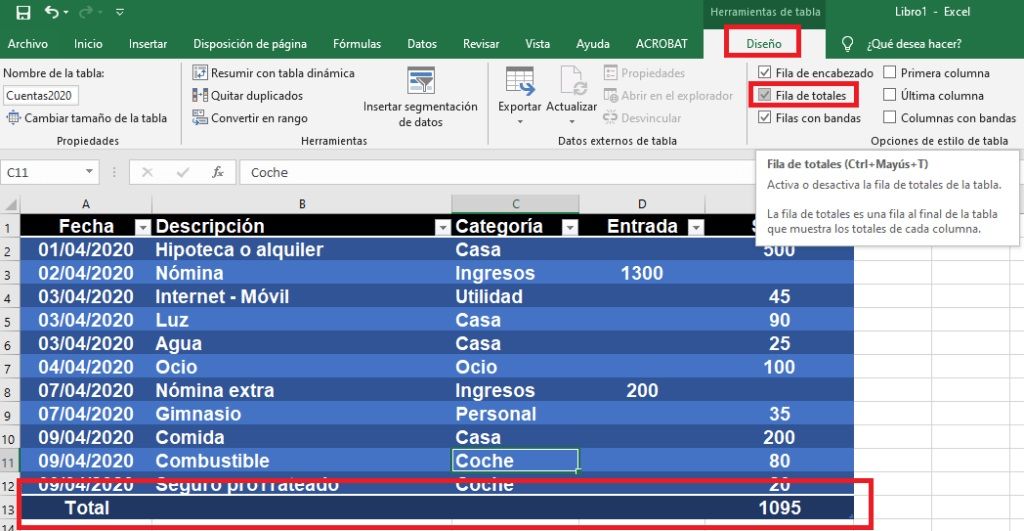 excel ingresos gastos