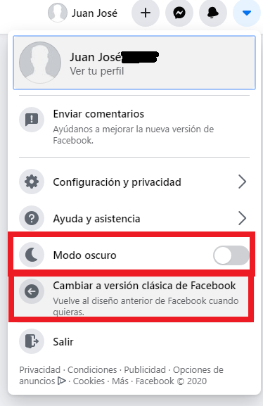 nueva interfaz de Facebook