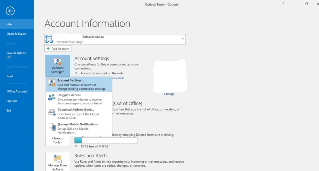 Configurar notificaciones Outlook 2