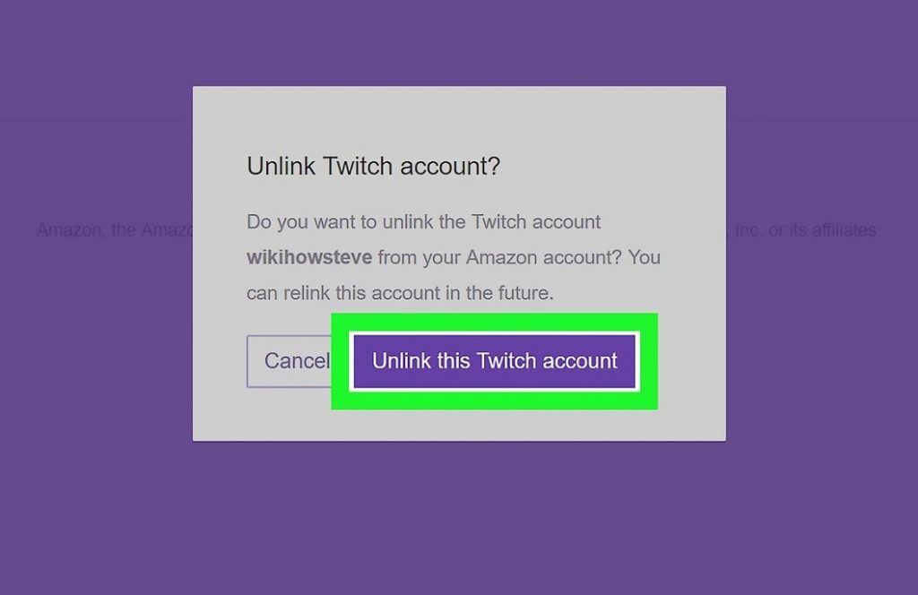Desconectar Twitch Amazon 2