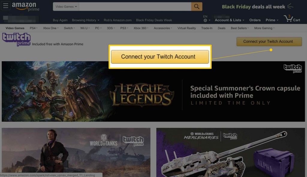 Desconectar Twitch Amazon 3