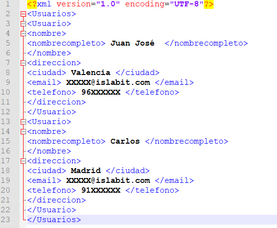 archivo xml