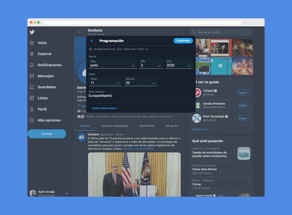 Programar tweets 2