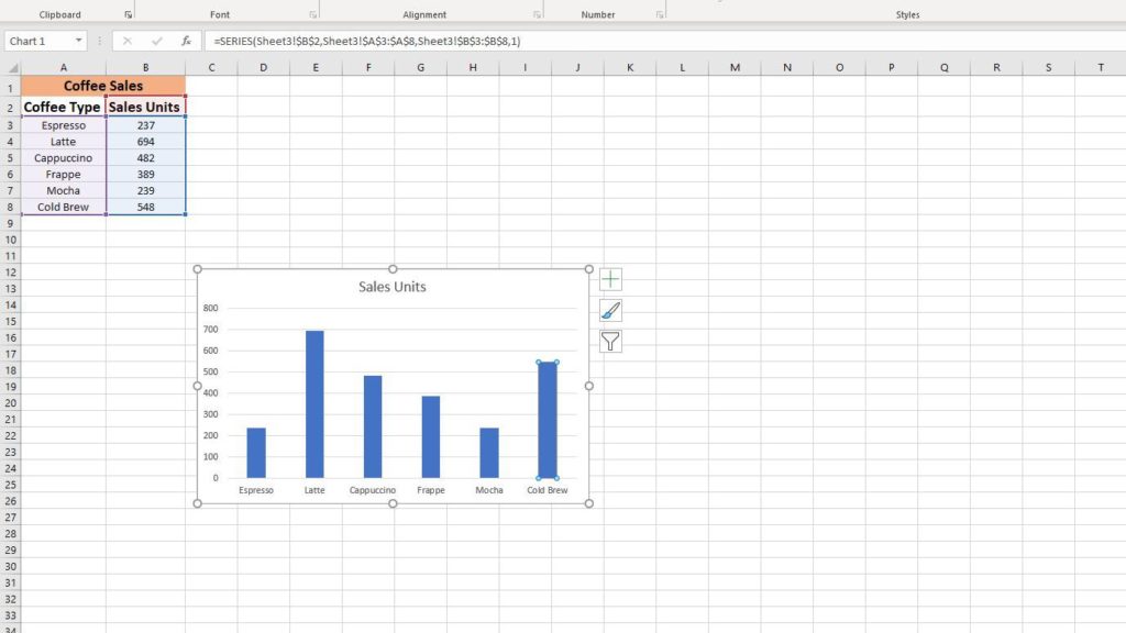 Cambiar nombre serie Excel 3