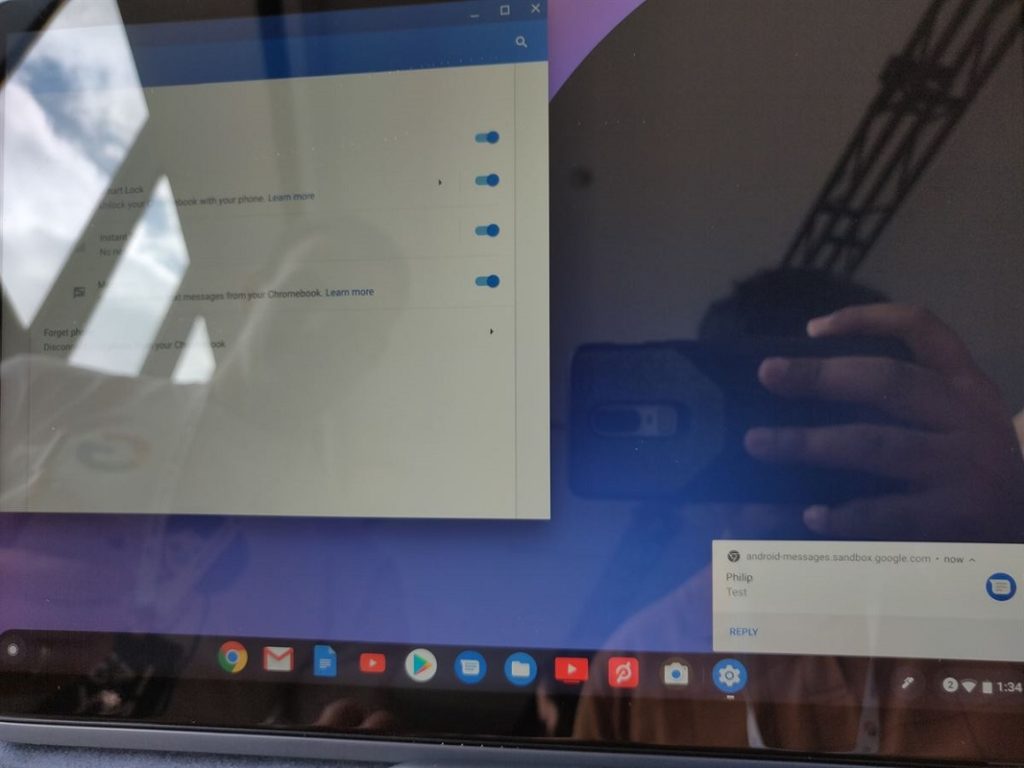 Enviar mensajes texto Chromebook 3