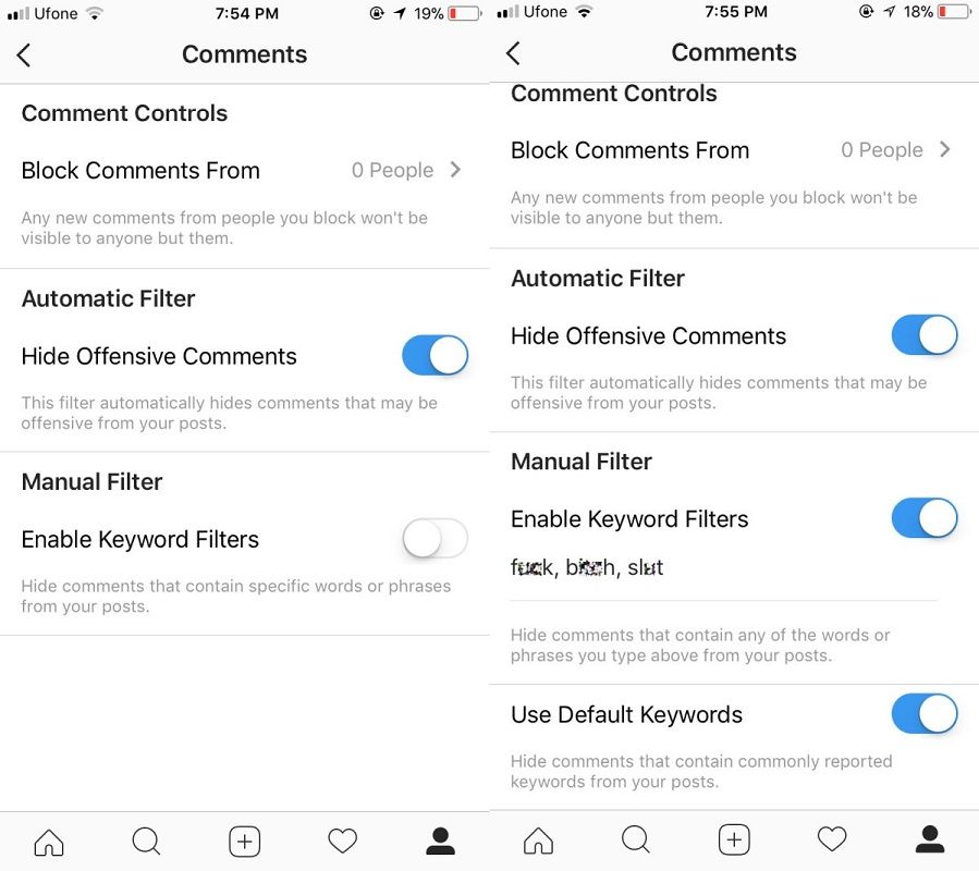 Filtrar comentarios Instagram 1,5