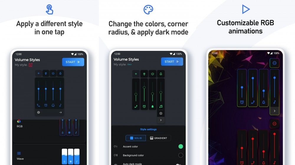 personalización de los controles de volumen 