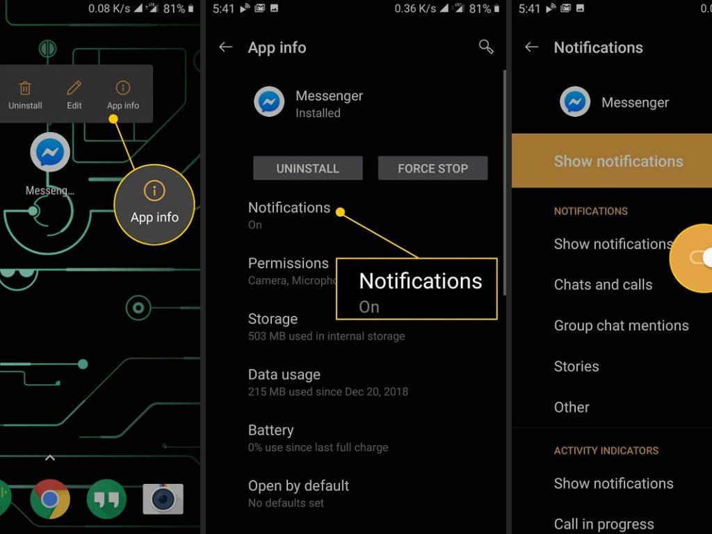 Pausar notificaciones Android 2