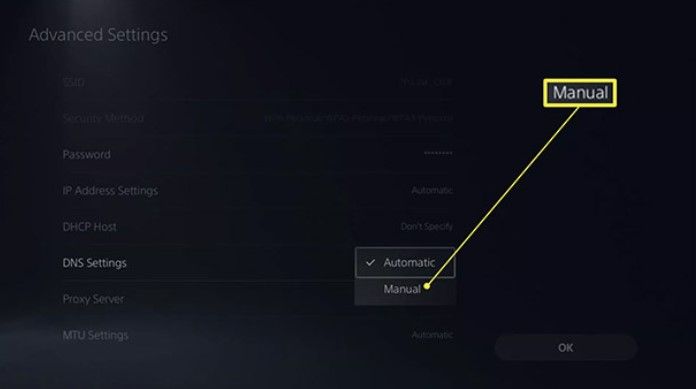 Configurar DNS en PS5 que no se conecta al Wifi