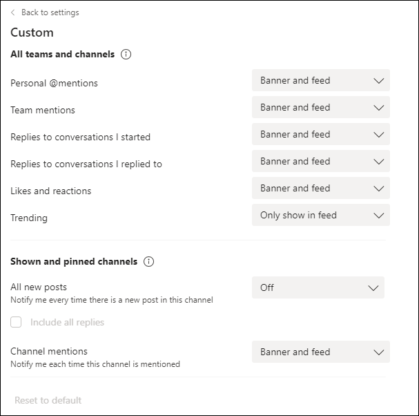 Configurar notificaciones de equipos y canales en Microsoft Teams