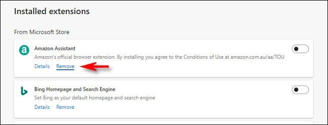 Cómo eliminar o desinstalar extensión Microsoft Edge