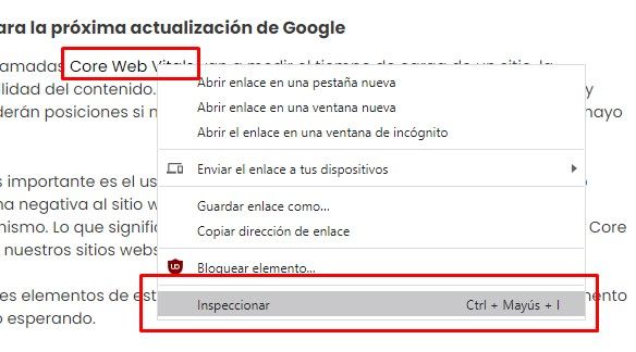 Inspeccionar los enlaces para saber si son seguros