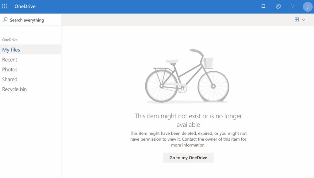 OneDrive elemento no exista 2