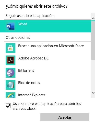 Abrir documentos de forma predeterminada en Word