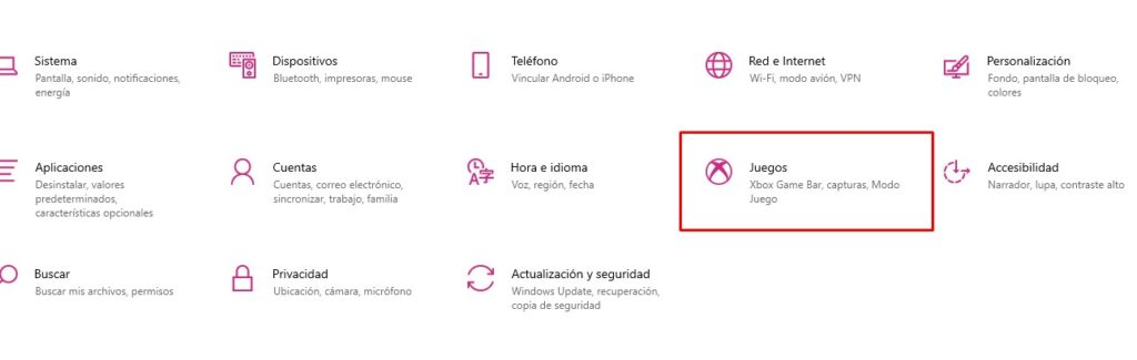 Acceder a la configuración de Windows 10