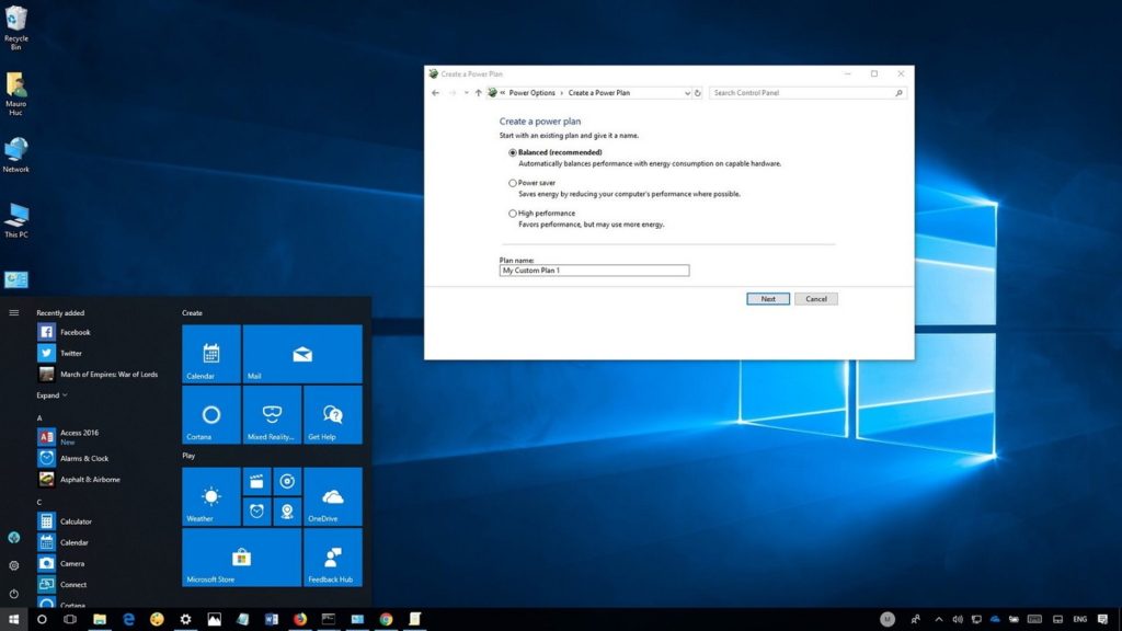 Active Power Plan Windows 10 1,5