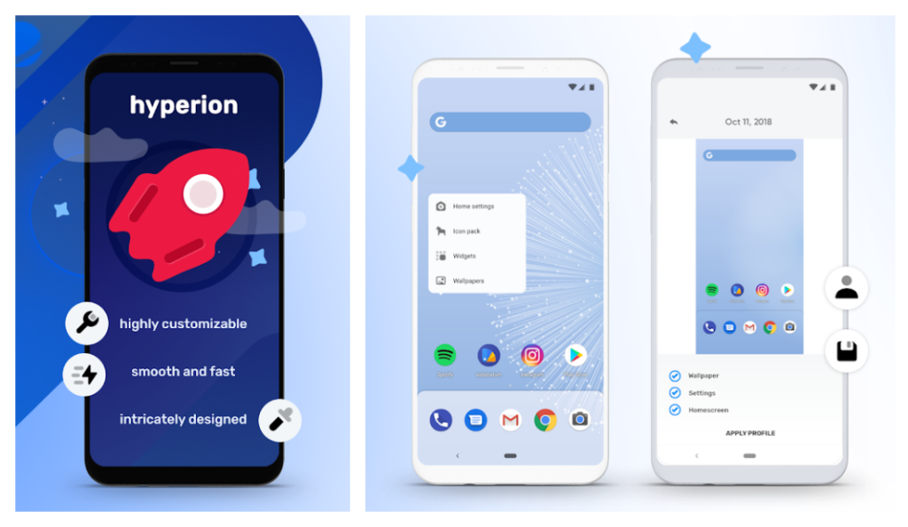 Hyperion es genial para quienes desean un estilo Google Pixel.