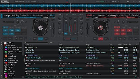 VirtualDJ uno de los mejores programas de DJ gratuitos.