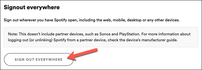Cómo cerrar sesión en Spotify en todos los dispositivos a la vez