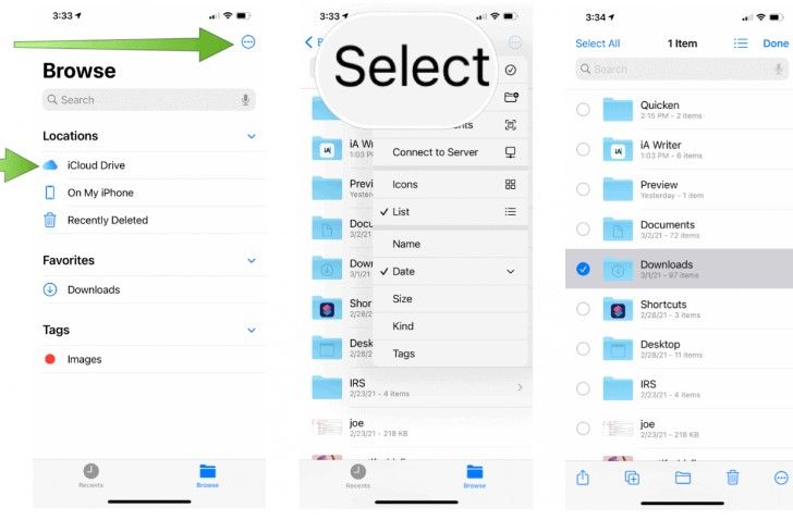 Cómo crear un archivo zip en iPhone.