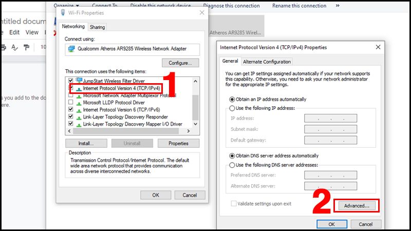 Ingresamos en propiedades de internet versión 4 TCP IPv4.