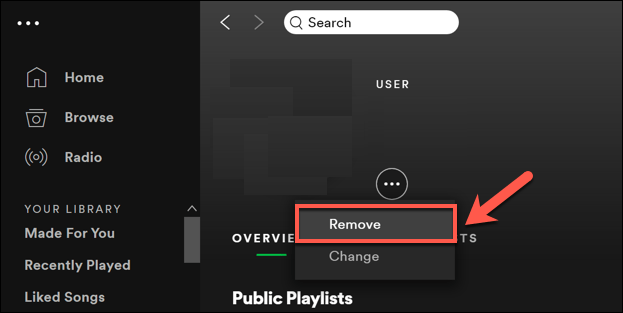 Eliminar foto de perfil Spotify.