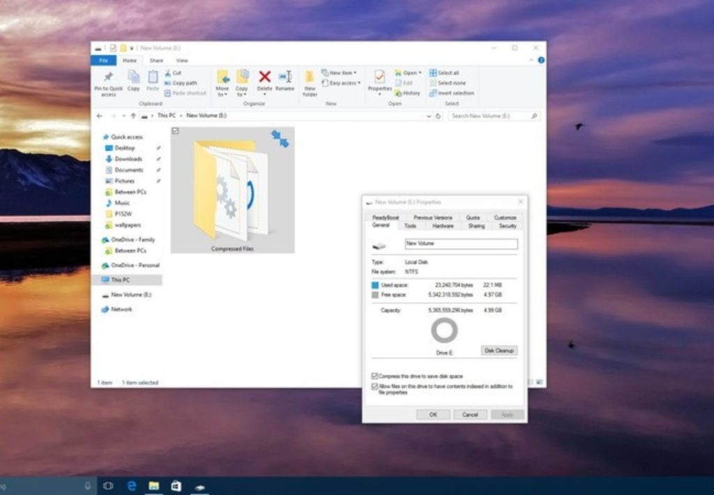 habilitar compresión archivos NTFS 2