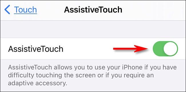 Activar AssistiveTouch.