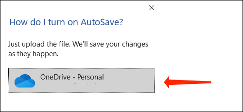 Autoguardar documento en OneDrive.