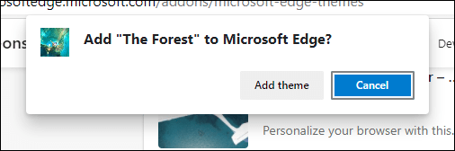 Cómo añadir un tema en Edge.