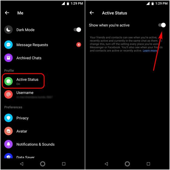 Así es cómo podemos ocultar el estado activo de Facebook en Android.