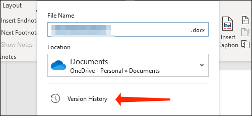 Ver todas las versiones anteriores de un documento Word.