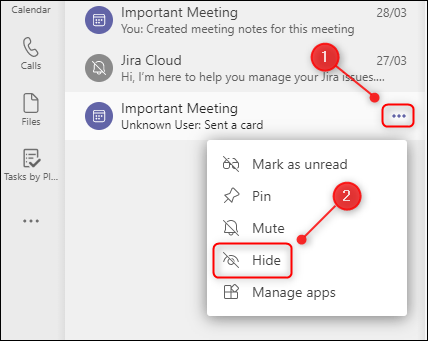 Cómo ocultar, anclar y filtrar las conversaciones de Microsoft Teams