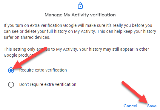 Requerir verificación extra.