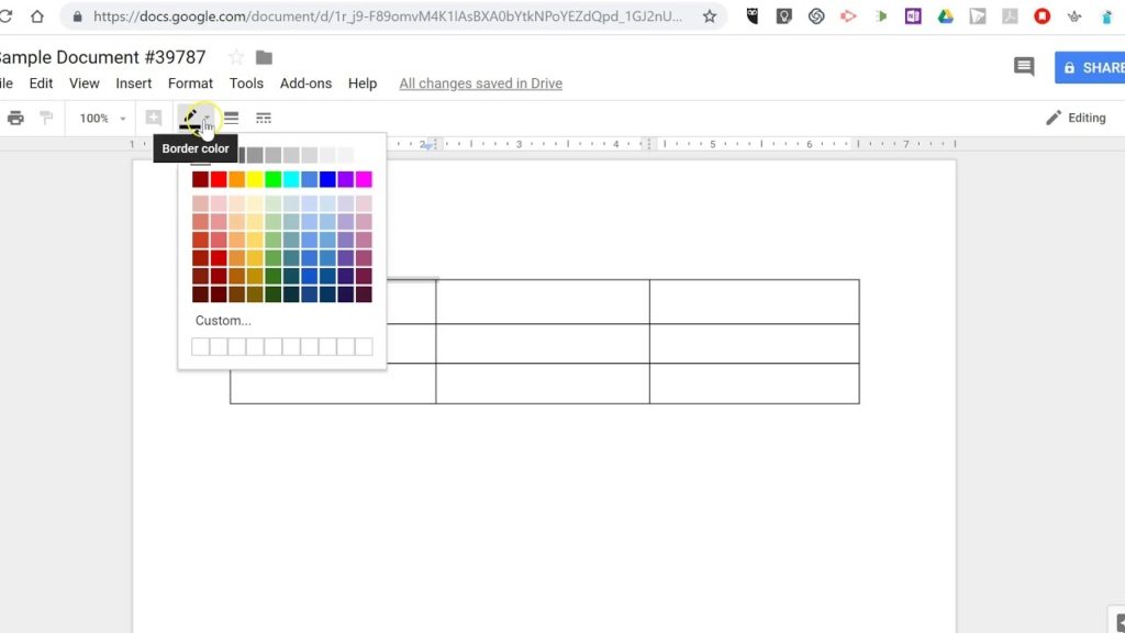 tablas Google Docs 2