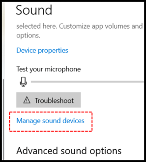 Administrar dispositivos de sonido.