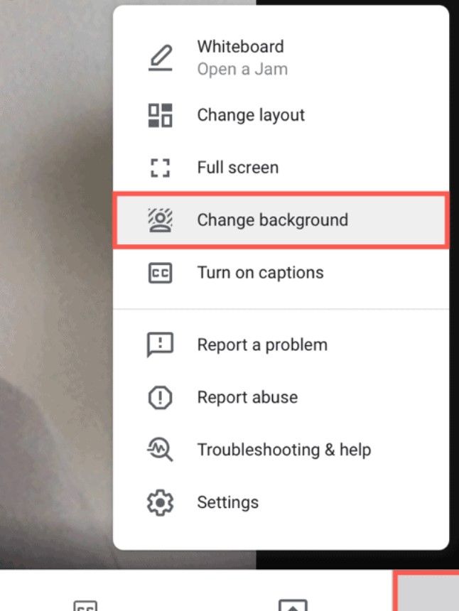 Cambiar fondo en Google Meet.