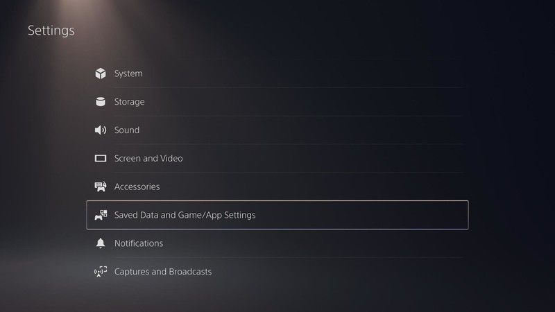 Datos guardados de PS5.