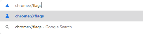 Flags de Chrome.