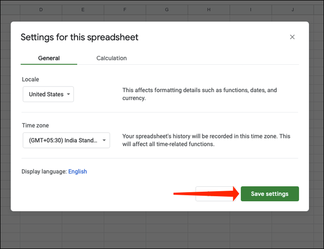 Cambiar moneda predeterminada Google Sheets.