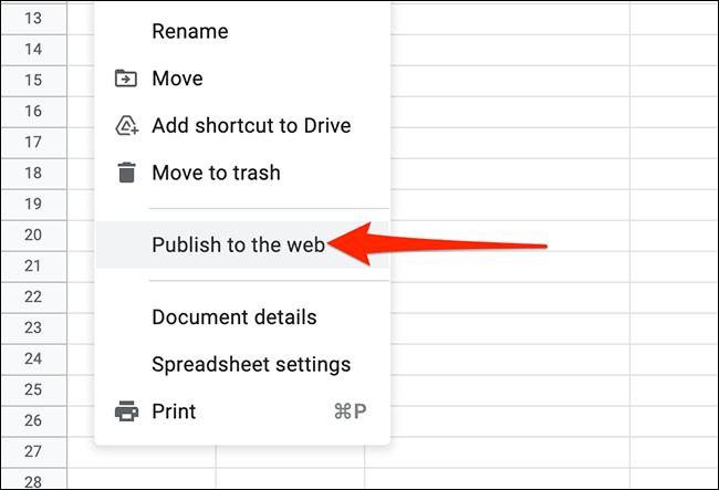 Opciones de configuración Google Sheets.