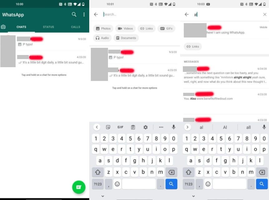 Cómo buscar en WhatsApp.