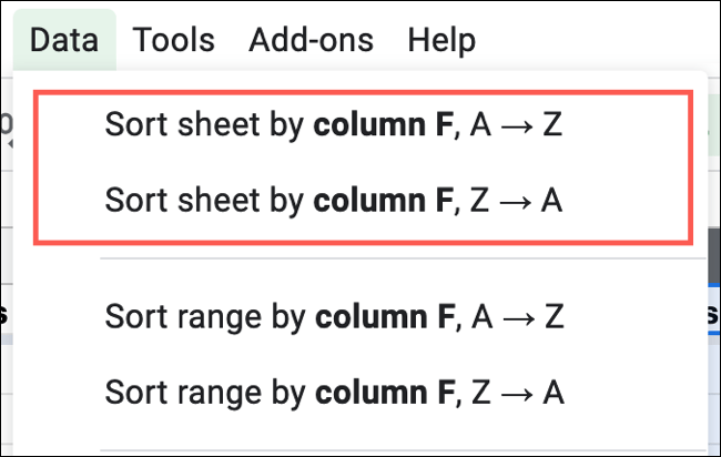 Cómo ordenar Google Sheets