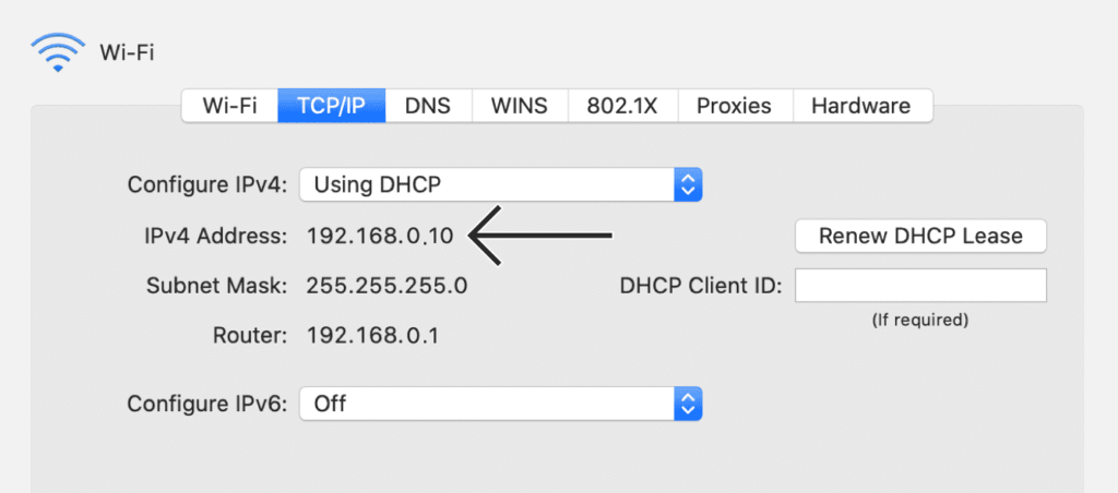 IP pública privada MacOS 2