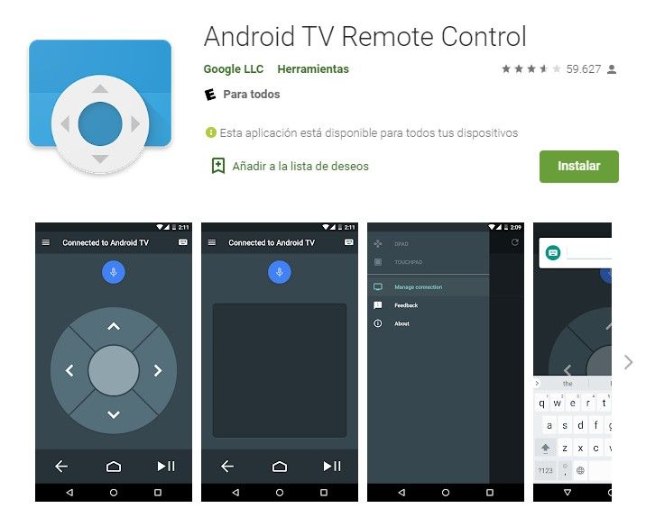 Controlar TV desde un dispositivo Android.