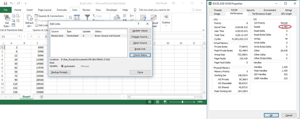 buscar vínculos libros Excel 2