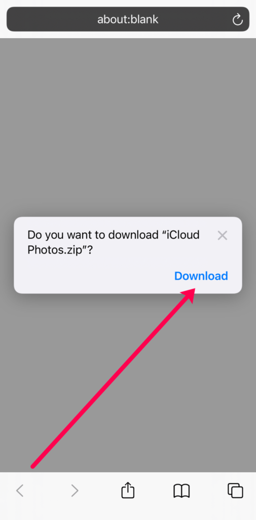 Descargar fotos de iCloud.