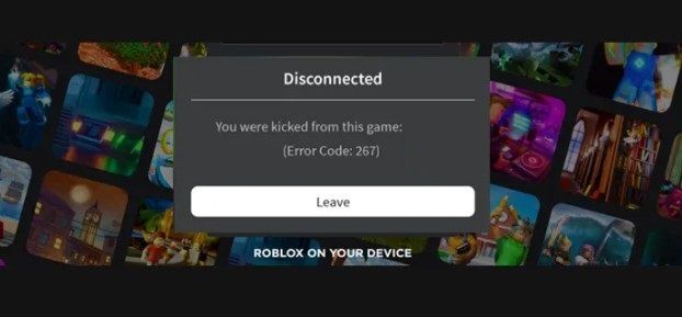 Cómo solucionar el código error 267 Roblox