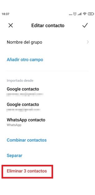 Cómo eliminar contacto de WhatsApp.