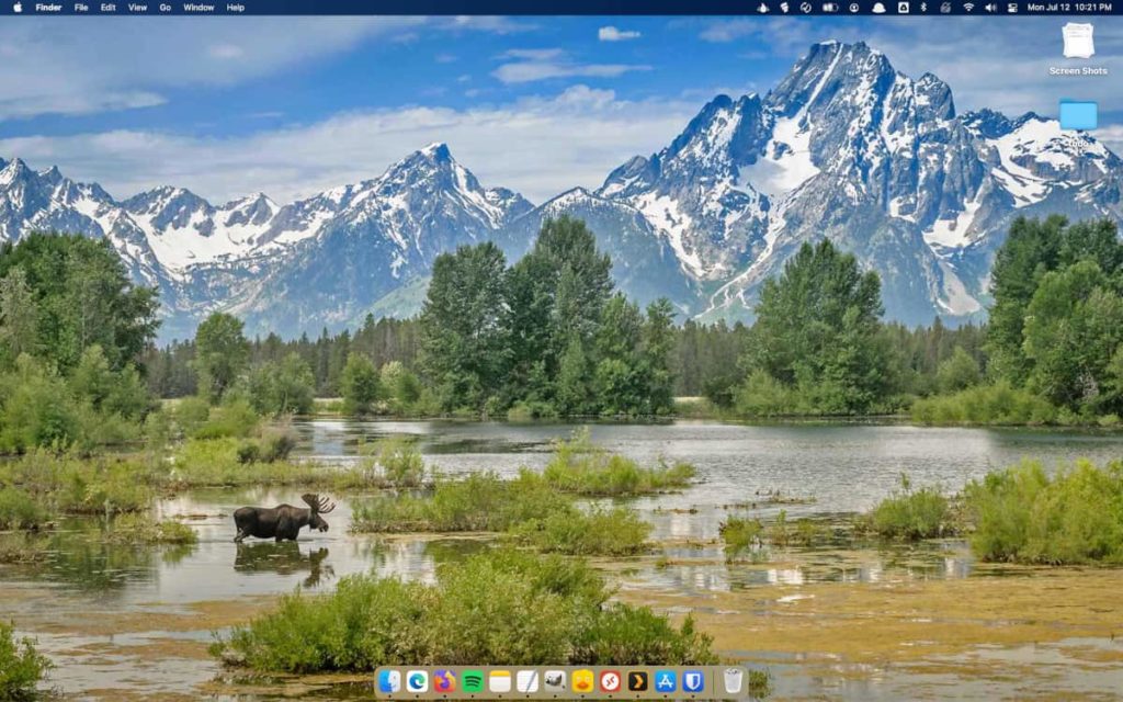 Foto del día de la web de Bing como fondo en macOS.